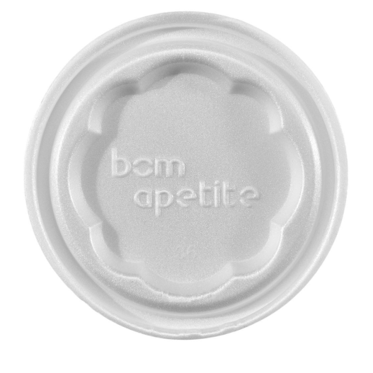 Tampa Térmica Isopor P/ Pote Cumbuca BM300/BM500 350ml/500ml - 100 Unidades