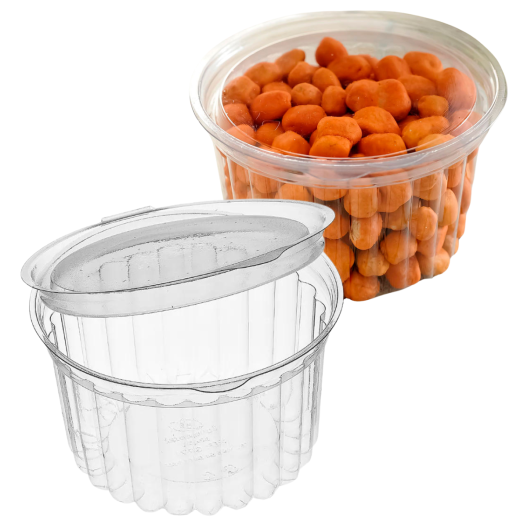 Pote Estriado Doces Amendoim Tampa Articulada 500ml G771 - 200 Unidades