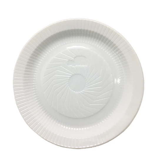 Prato Plástico Descartável 26cm Branco Raso - 250 Unidades