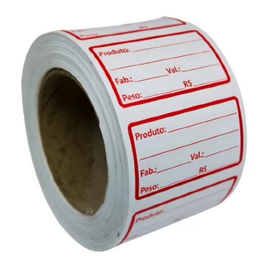 Rolo Etiqueta Adesiva Preço Validade Peso Produto Mercado F-07 50x3CM Group - 666 Unidades