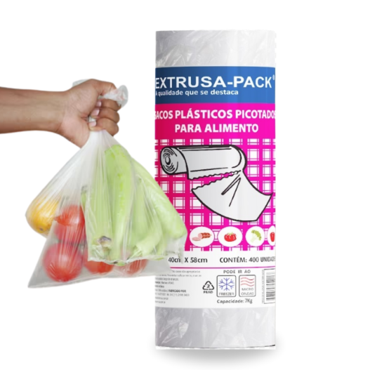 Bobina Picotada Saco Plástico PACK-500 40 X 57 - 2400 Unidades