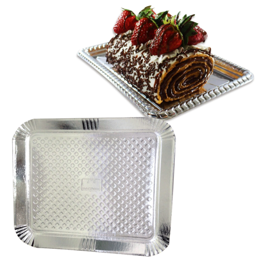 Bandeja Papelão Laminado N.3 Bolos 23x19 - 10 Unidades