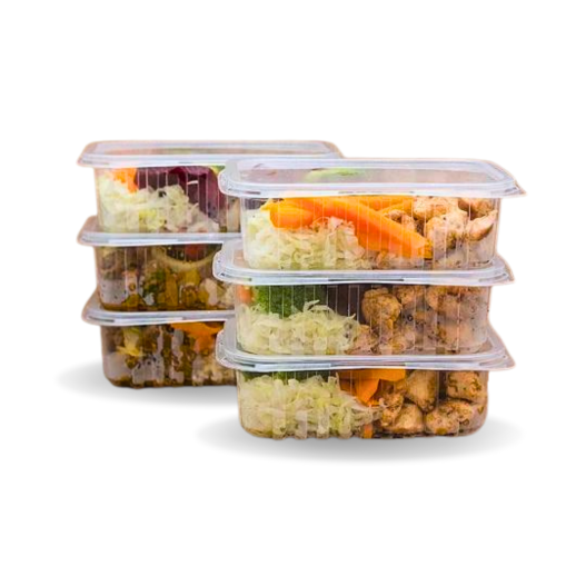 Pote Retangular C/ Tampa 750ML - 24 Unidades