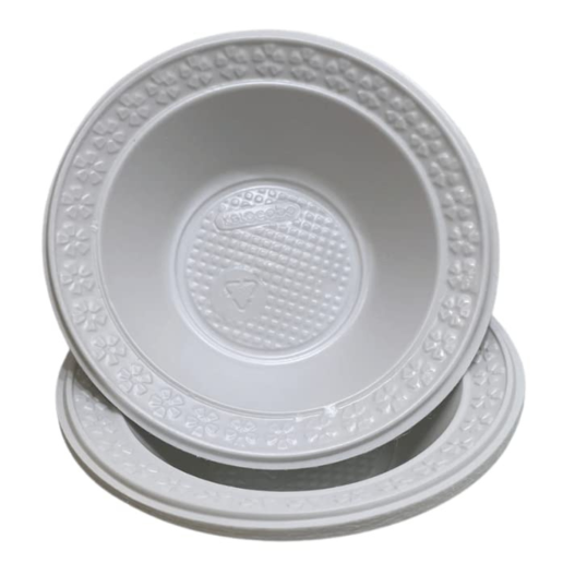 Prato Plástico Descartável 26cm Branco Fundo - 250 Unidades