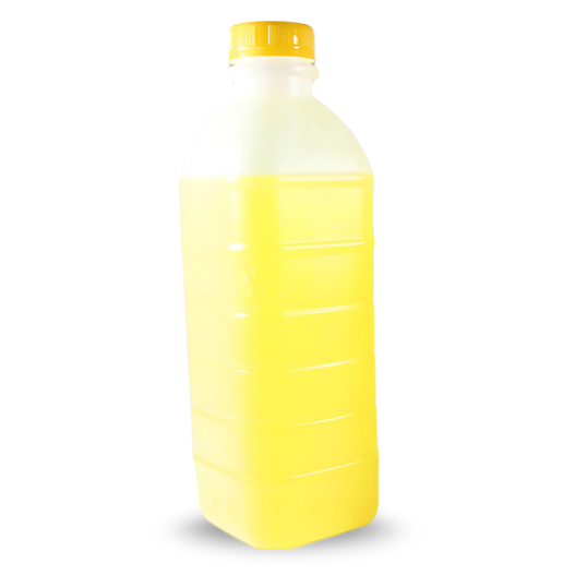 Garrafa Plástica Quadrada PEAD Descartável Caldo De Cana 1000ml Tampa Amarela - 100 unidades