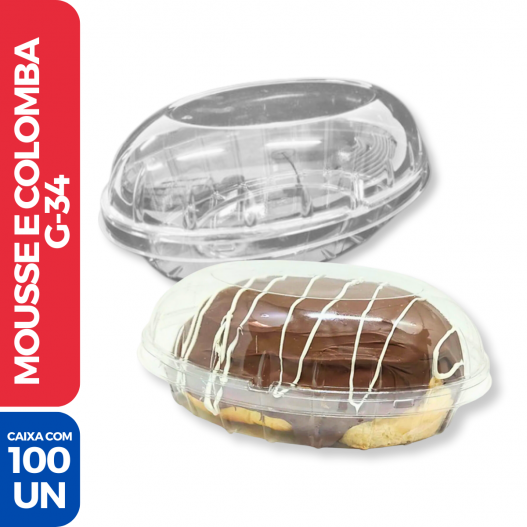 Embalagem p/ Colomba e Mousse 2LTS - G34 - 100 Unindades