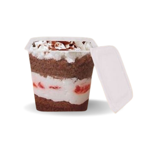 Pote Quadrado C/ Tampa 350ML - 20 Unidades