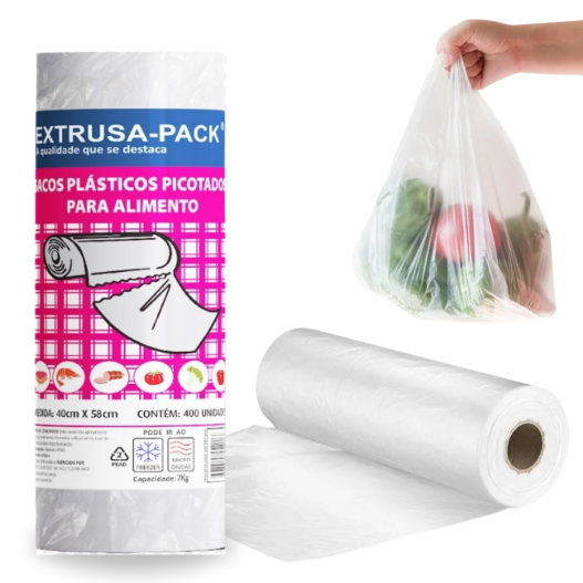 Bobina Picotada Saco Plástico PACK-500 40 X 57 - 400 Unidades
