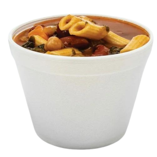 Pote Térmico Isopor EPS Baixo 480ml Sopa Açaí Caldo - 20 Unidades