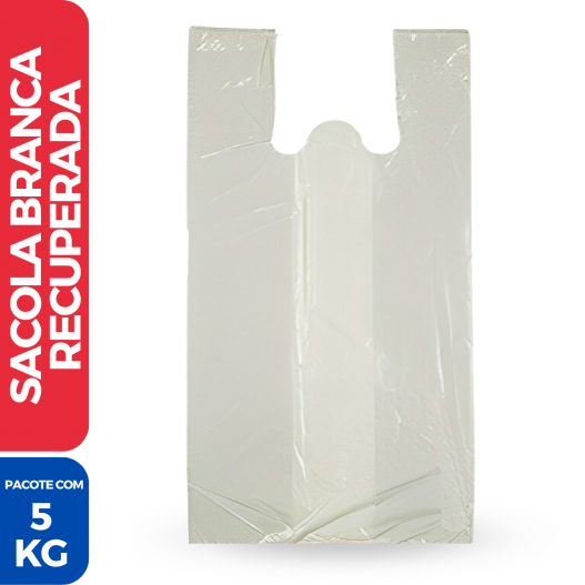 Sacola Branca Recuperada 45 X 60 - 5KG