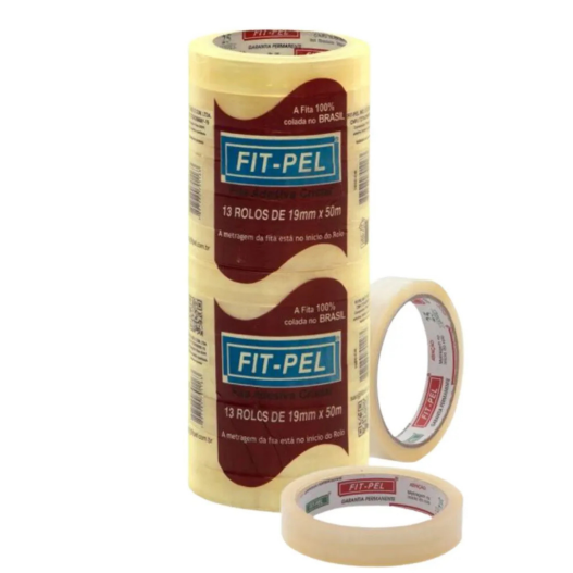 Fita Adesiva Durex Transparente Fitpel PP 19mm x 50MTS - 234 Unidades
