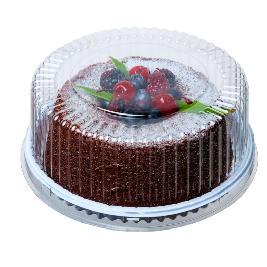 Embalagem Boleira Plástica Mini Torta Bolo Média Base Branca Eco 32M Ecoplast - 100 Unidades