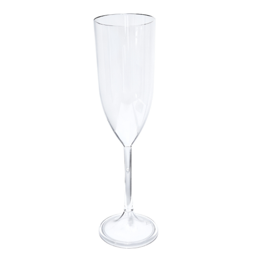 Taça Acrilica Champanhe Cristal 150ML Elite Ano Novo Reveillon Evento Casamento Formatura - 3 Unidades