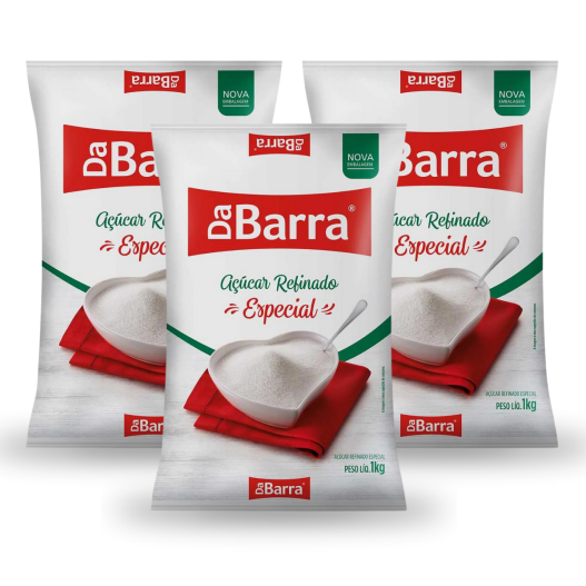 Açúcar Refinado Da Barra 1 KG - 10 Unidades