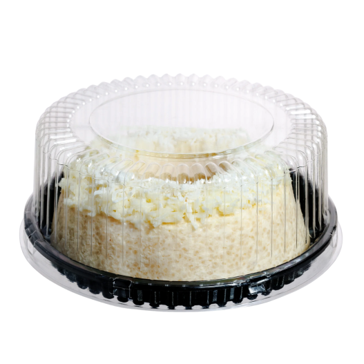 Embalagem Boleira Plástica Mini Torta Bolo Média Base Preta Eco 32M Ecoplast - 100 Unidades