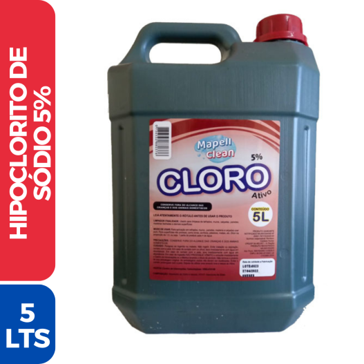 Hipoclorito de Sódio 5% 5LTS