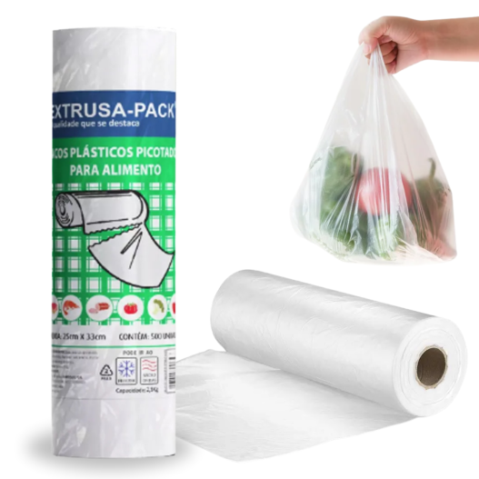 Bobina Picotada Saco Plástico Pack-500 25x33 - 500 Unidades