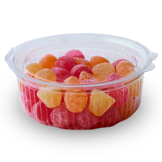 Pote Mini Estriado Doces Amendoim Tampa Articulada 250ml DC742 - 200 Unidades