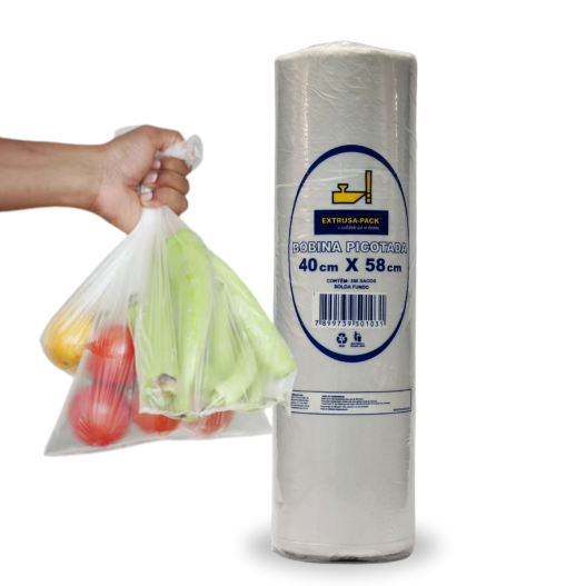 Bobina Picotada Saco Plástico B-SF 40 X 58 - 2100 Unidades