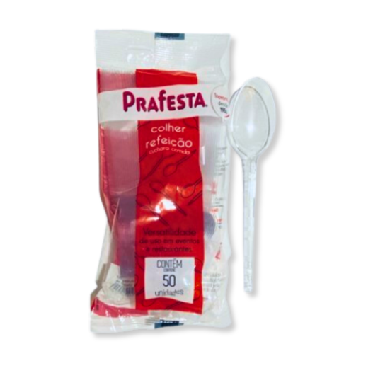 Colher de Sobremesa Cristal - 50 Unidades