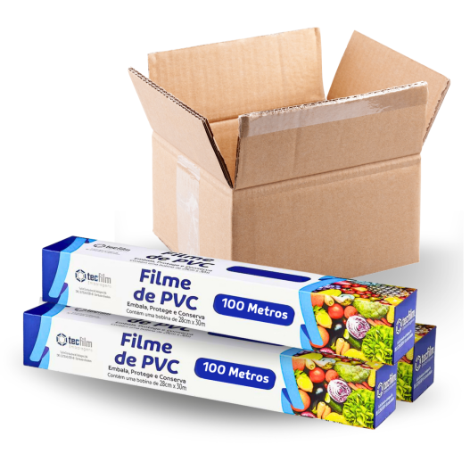Filme PVC Resinite Cartucho (Bobina) - 28cm X 100MT - 24 Unidades