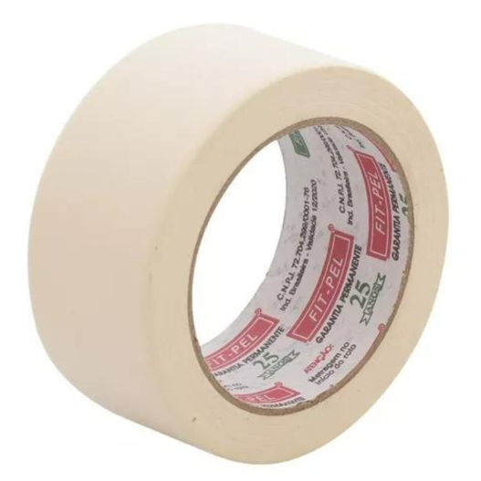 Fita Adesiva Crepe Embalagem 4.8cm x 50mt Fitpel - 2 Unidades