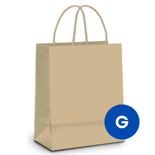 Sacola Papel Kraft Resistente com Alça Liso G Delivery Presente 28x16x33 Magia Paper - 10 Unidades