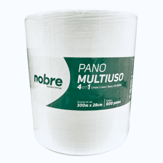 Rolo Pano Multiuso Limpeza Branco Nobre - 28cm X 300mts