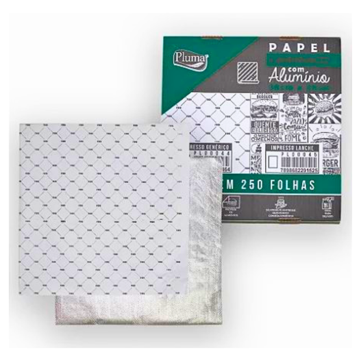 Papel Acoplado P/ Lanches Laminado 38 X 38 -  250 Folhas