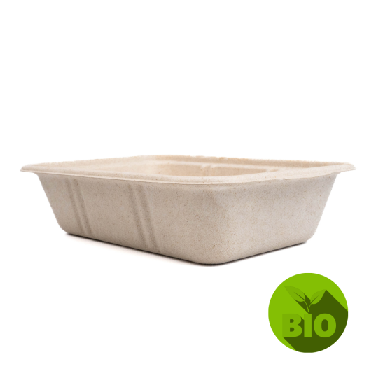 Embalagem Marmita 850ML Gbox Biodegrádavel Palha Milho - 25 Unidades