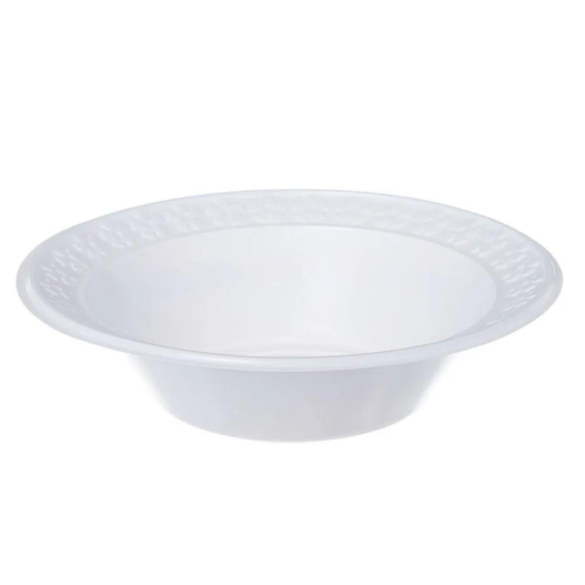 Prato Plástico Descartável 23cm Branco Fundo - 10 Unidades